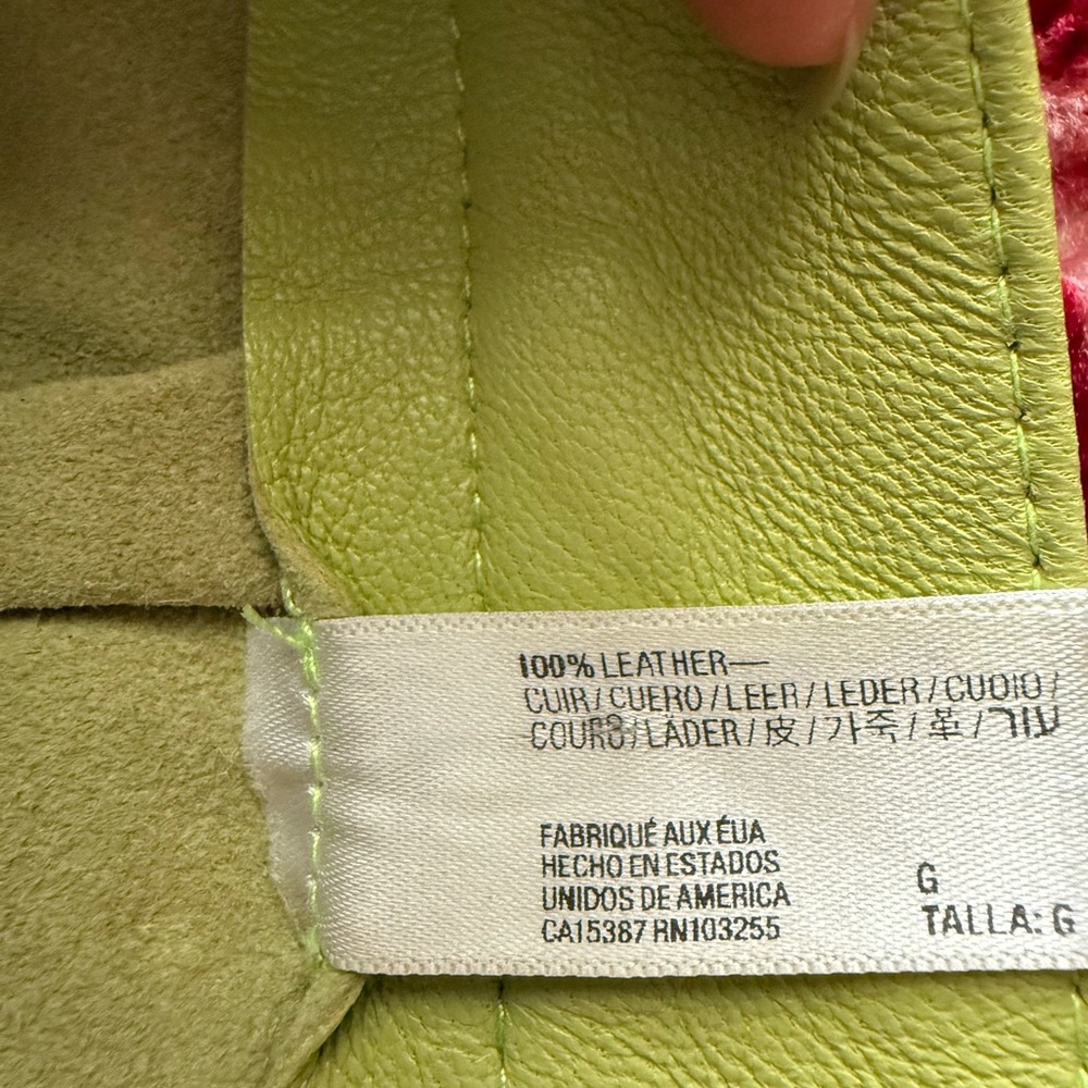 Vintage American Apparel lime green leather pencil skirt - Picture 9 of 12